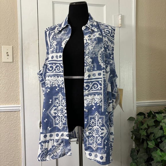 Bill Blass Women 2X Button Down Shirt - Picture 2 of 12